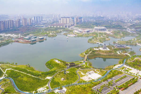 墊江縣三合湖濕地公園。齊嵐森攝