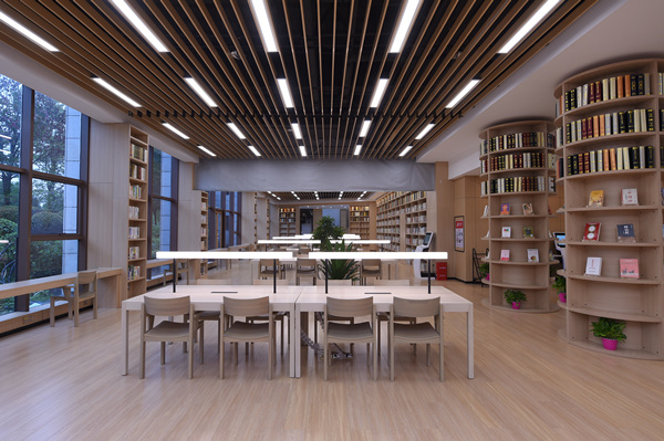 圖書館內(nèi)景。江北區(qū)圖書館供圖