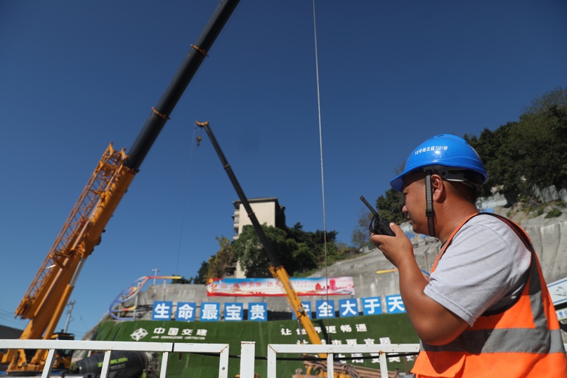 重慶軌道交通18號線北延線施工現(xiàn)場。施工方供圖