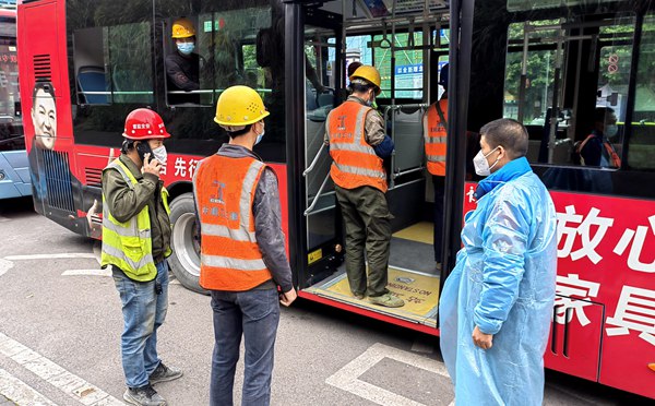 悅來(lái)匯項(xiàng)目定制公交車(chē)。重慶建工集團(tuán)供圖
