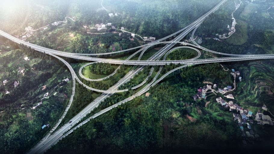 開萬梁高速公路效果圖。重慶高速集團(tuán)供圖
