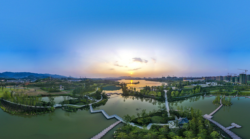 重慶梁平雙桂湖國家濕地公園。