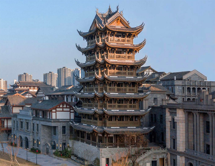 西流沱小鎮(zhèn)民國風(fēng)建筑。長廈安基建筑設(shè)計(jì)供圖