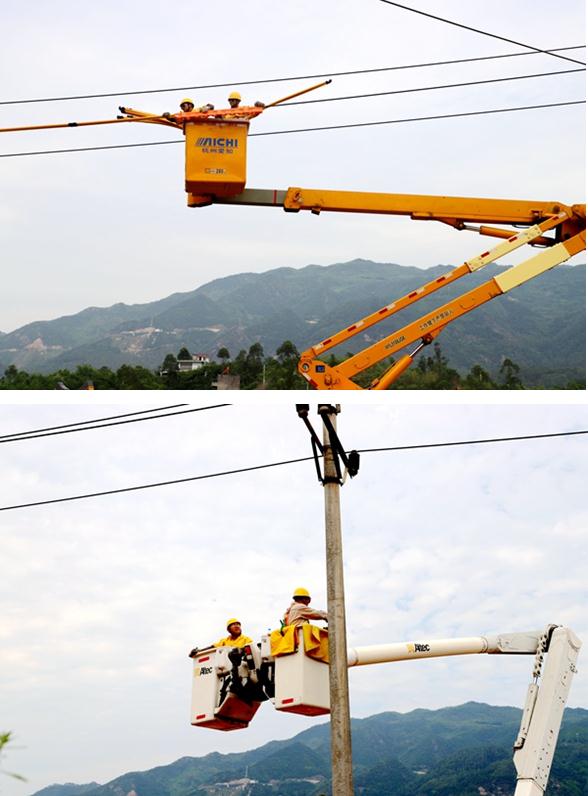 電力員工帶電作業(yè)。國網(wǎng)重慶永川供電公司供圖