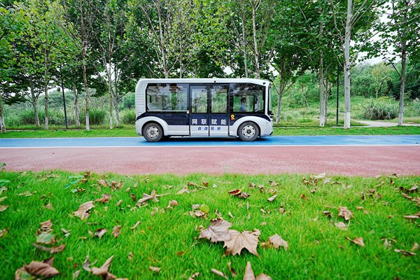 免費體驗自動駕駛。廣陽島綠色發(fā)展公司供圖