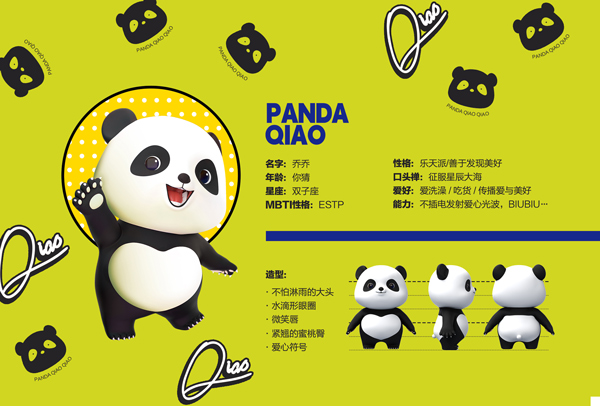 大熊貓“喬喬”IP形象。重慶銅雀臺(tái)整形美容醫(yī)院供圖