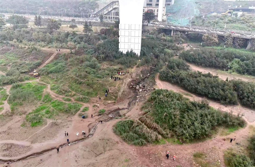 白居寺大橋橋底整改前。巴南區(qū)信訪辦供圖