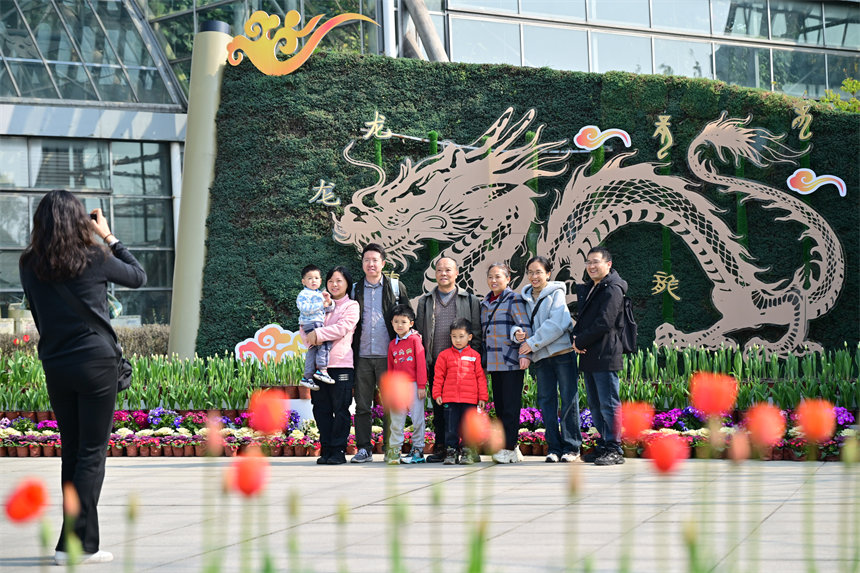 重慶南山植物園，市民游客前來賞花踏春歡度新春佳節(jié)。郭旭攝