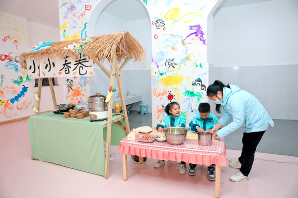 活動(dòng)現(xiàn)場(chǎng)。渝北區(qū)騰芳幼兒園供圖
