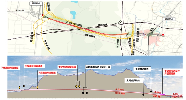 項目地形圖。重慶設計集團有限公司市政設計研究院供圖