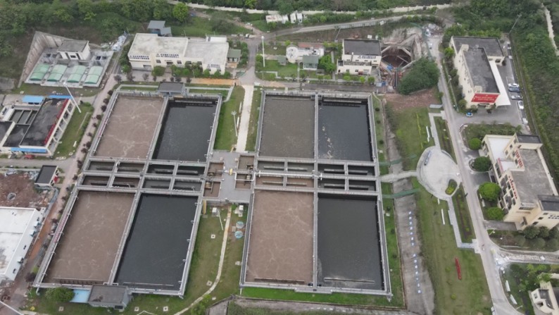 茶園新區(qū)城市污水處理廠三期擴建項目。中鐵建工集團供圖