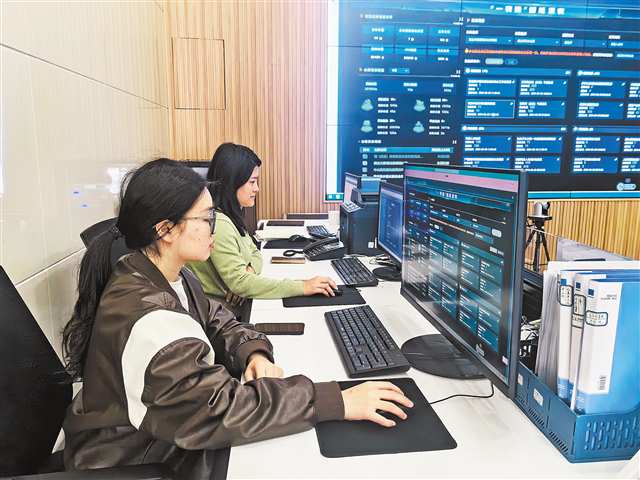 永川區(qū)中山路街道工作人員在調(diào)度“一表通”臺賬。記者 周雨 攝\視覺重慶