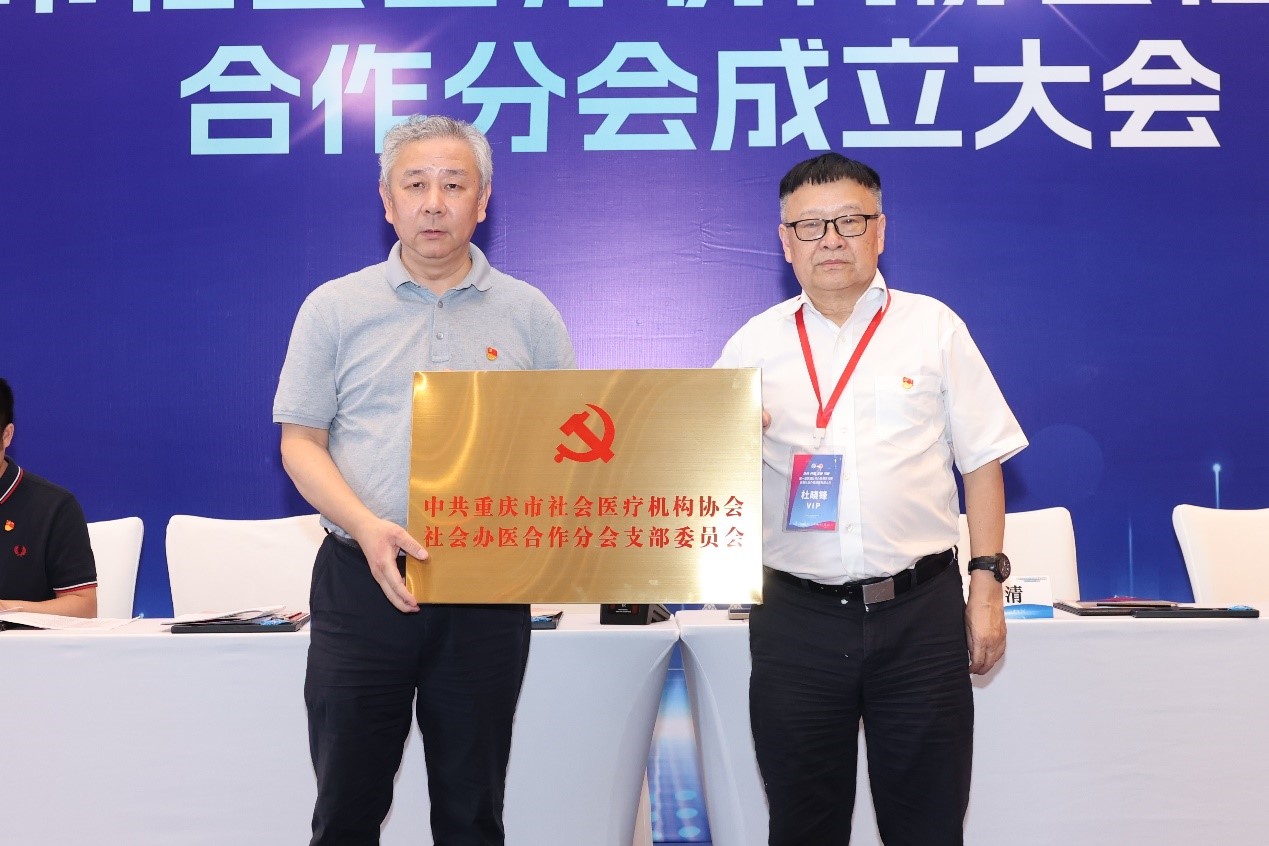 中共重慶市社會(huì)醫(yī)療機(jī)構(gòu)協(xié)會(huì)社會(huì)辦醫(yī)合作分會(huì)支部委員會(huì)成立。主辦方供圖