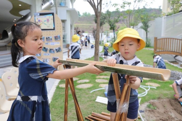 項目式課程。合川區(qū)新華幼兒園供圖