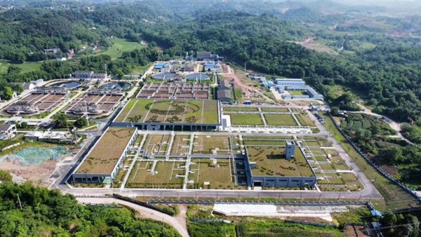 土主污水處理廠三期擴(kuò)建工程全景圖。重慶設(shè)計(jì)集團(tuán)有限公司市政設(shè)計(jì)研究院供圖