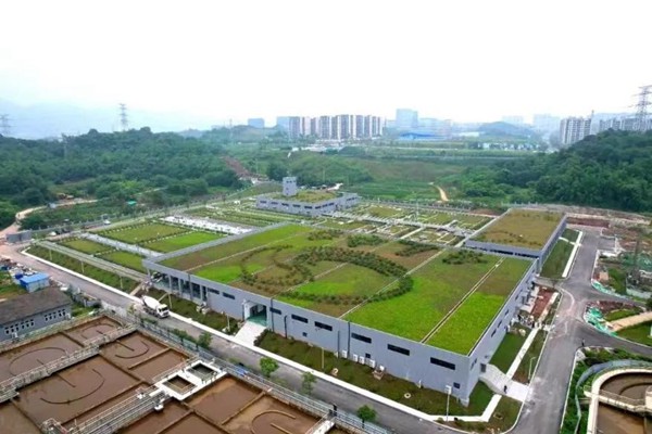 土主污水處理廠三期擴(kuò)建工程全景圖。重慶設(shè)計(jì)集團(tuán)有限公司市政設(shè)計(jì)研究院供圖