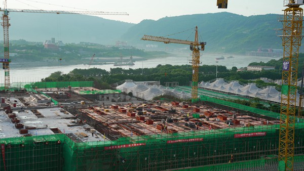 雞冠石四期擴建項目施工現(xiàn)場。重慶碧水源公司供圖