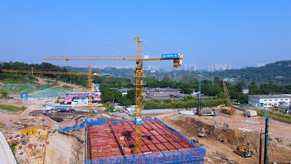 合川污水處理廠三期擴建工程施工現(xiàn)場。重慶碧水源公司供圖