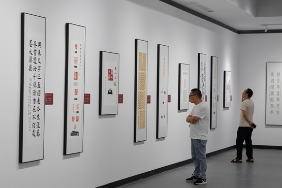 川渝篆刻家作品邀請(qǐng)展開展。曹鳴鷗攝