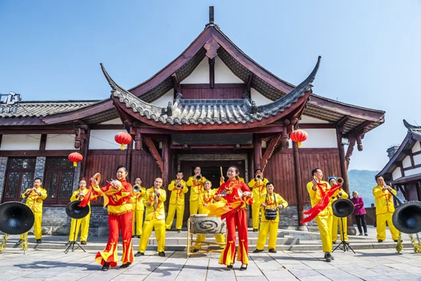 接龍吹打。接龍鎮(zhèn)供圖