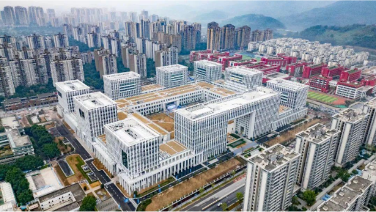 重慶大學(xué)科學(xué)中心俯瞰圖。重慶高新區(qū)融媒體中心供圖