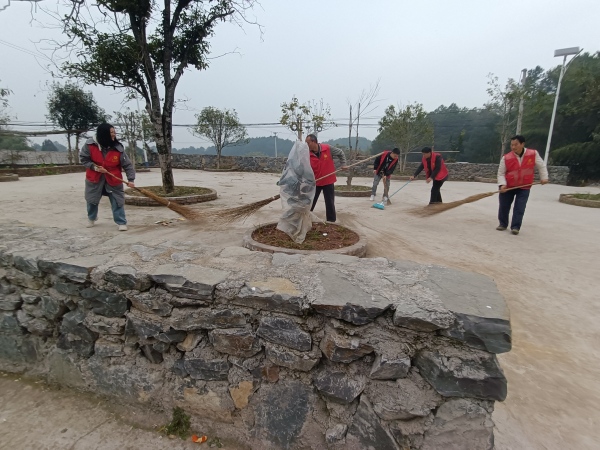清風(fēng)村黨支部開(kāi)展大掃除志愿服務(wù)。大順鎮(zhèn)供圖