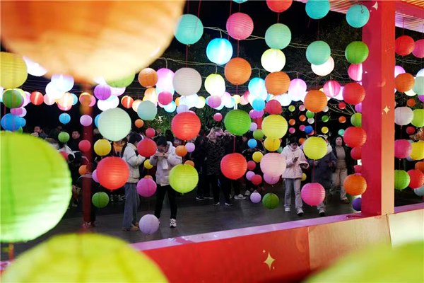花燈點亮元宵夜。向成國攝