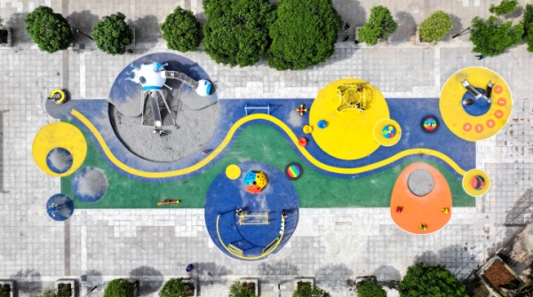 永新鎮(zhèn)富家社區(qū)新修建的口袋公園。綦江區(qū)委宣傳部供圖