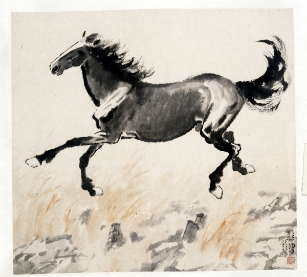 作品《奔馬》。江北區(qū)委宣傳部供圖