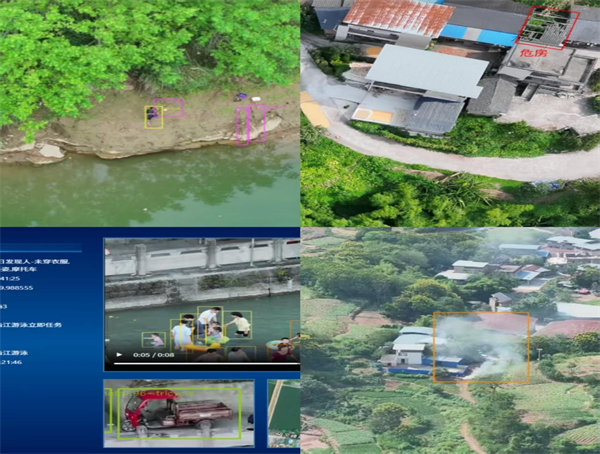 相關(guān)AI識別預(yù)警功能。釣魚城街道供圖