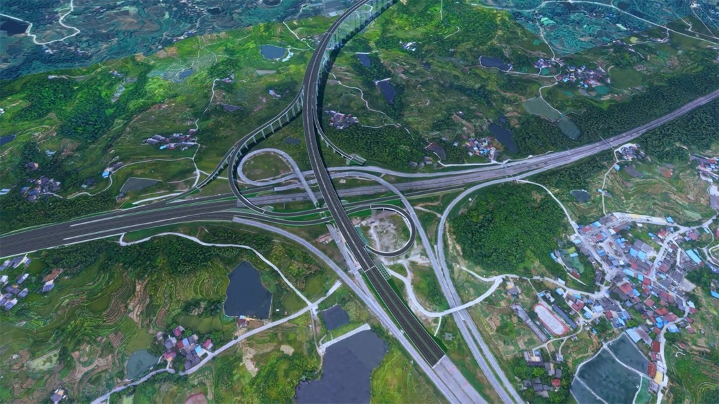 墊江至長壽高速改擴(kuò)建項(xiàng)目效果圖。重慶高速集團(tuán)供圖