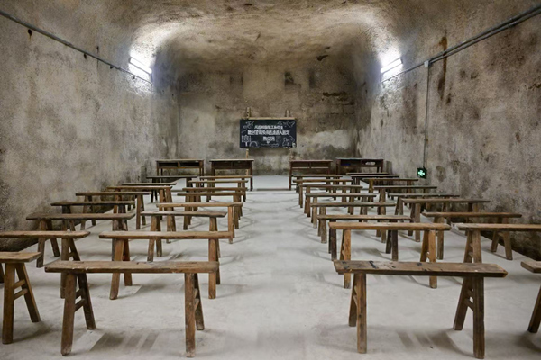 地下戰(zhàn)時課堂（該圖為修繕后）。主辦方供圖